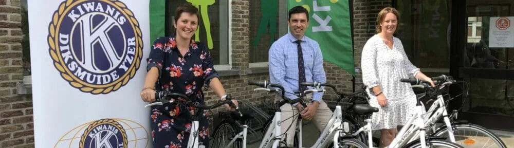 Klimop krijgt 5 fietsen van Kiwanis