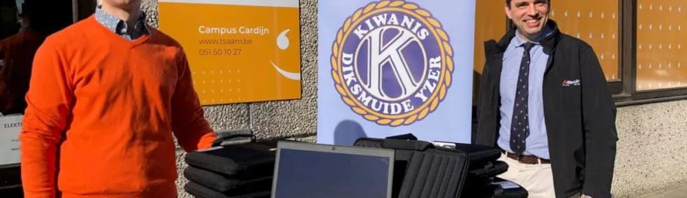 Kiwanis schenkt laptops voor jongeren uit kwetsbare gezinnen